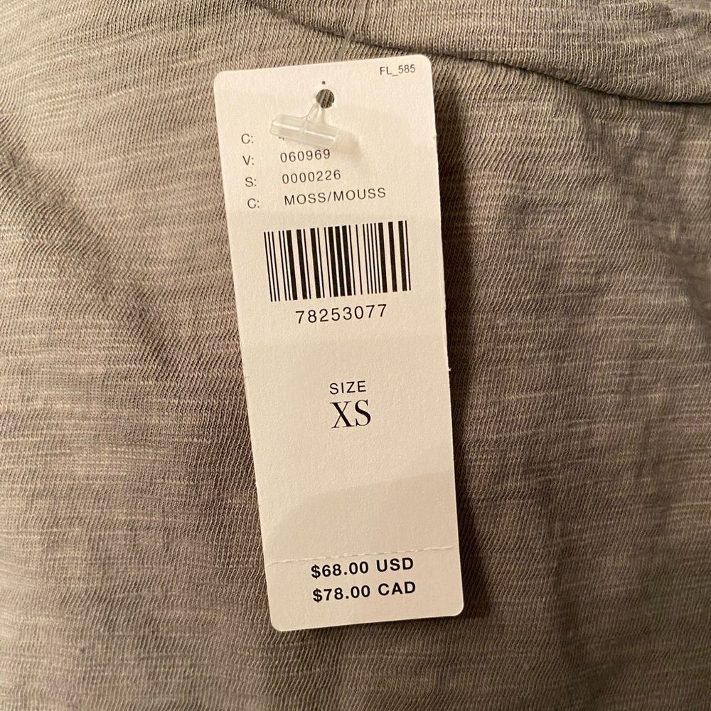 Anthropologie t.la Puffy Camo Women’s Brown Green Moss Cotton Sleeve Tee Size XS - Picture 9 of 11